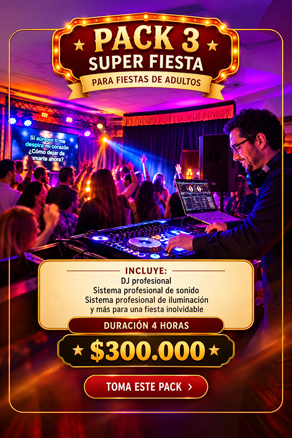 Fiesta para adultos con DJ profesional en Santiago